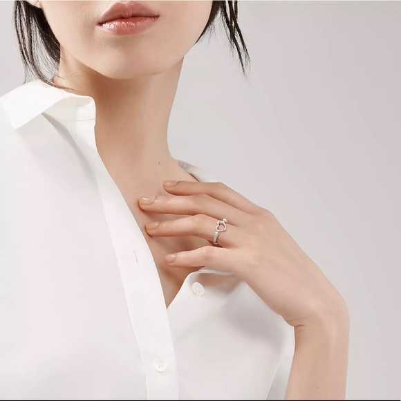 Tiffany & Co. Elsa Peretti Open Heart Ring - size 4.5 - Picture 4 of 4